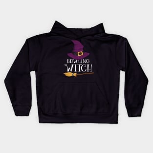 Bowling Witch Bowlers Halloween Costume Kids Hoodie